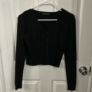 brandy melville cropped button up sweater